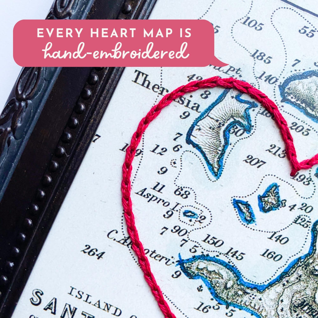 Galapagos Islands Heart Map