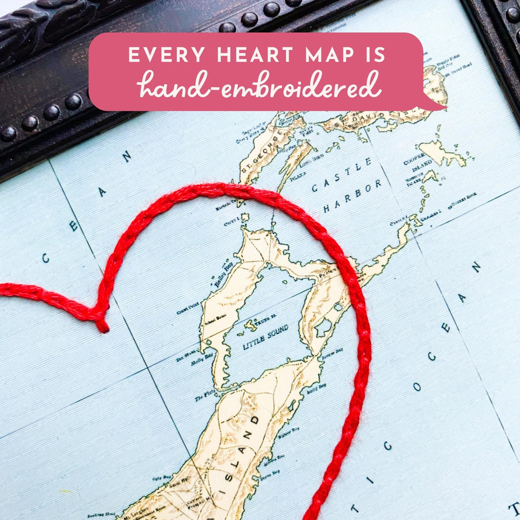 British Columbia to Ontario Connecting Hearts Map