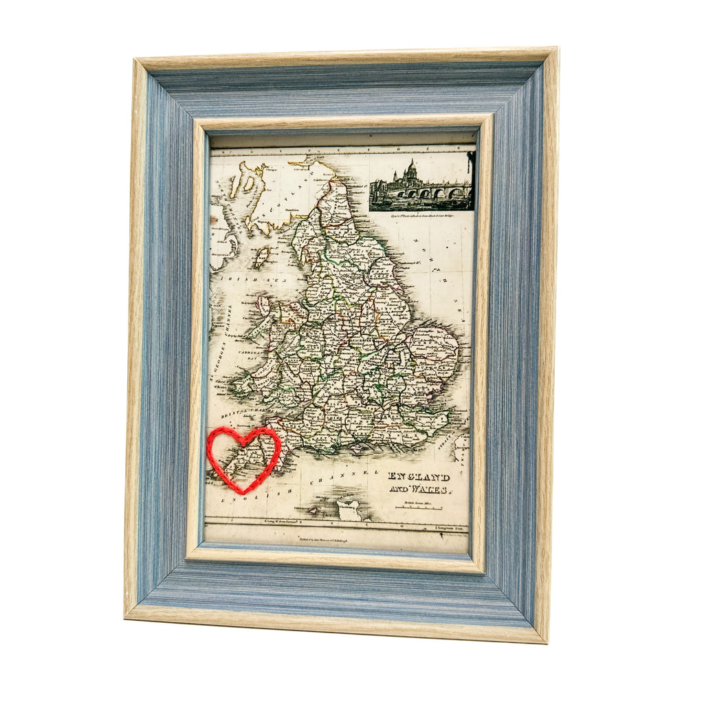 Cornwall, England Heart Map