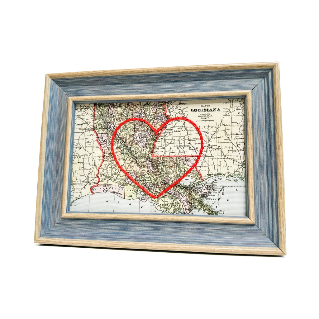 Louisiana Heart Map