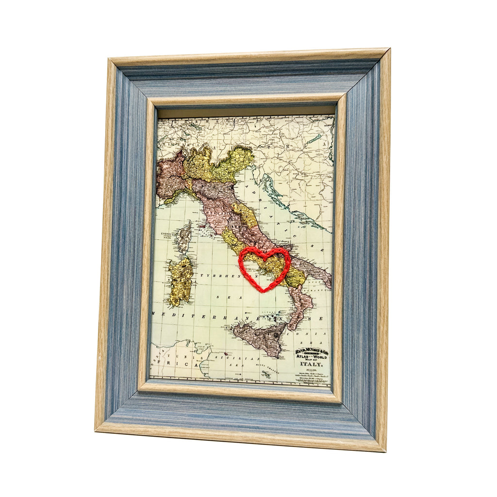Naples, Italy Heart Map