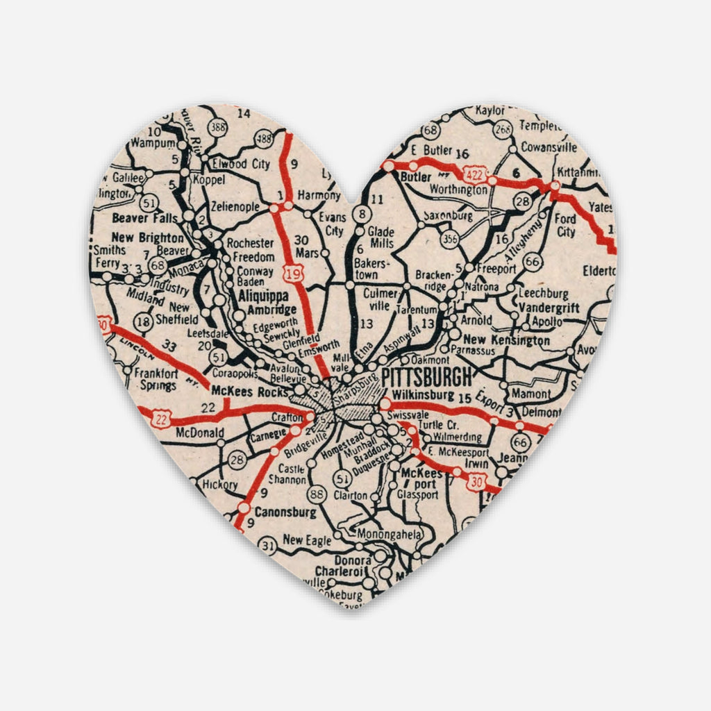 Pittsburgh Map Magnet | Sadie & June | Sadie & June