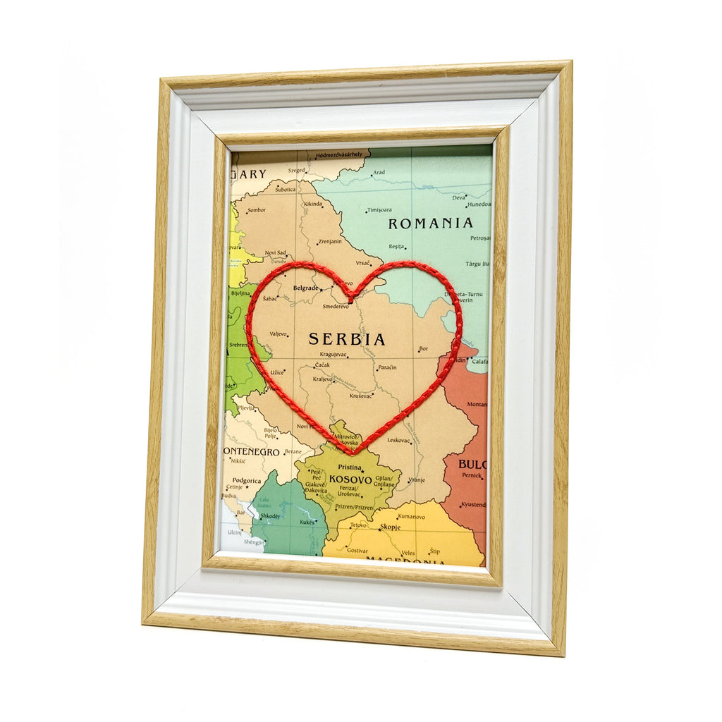 Serbia Heart Map