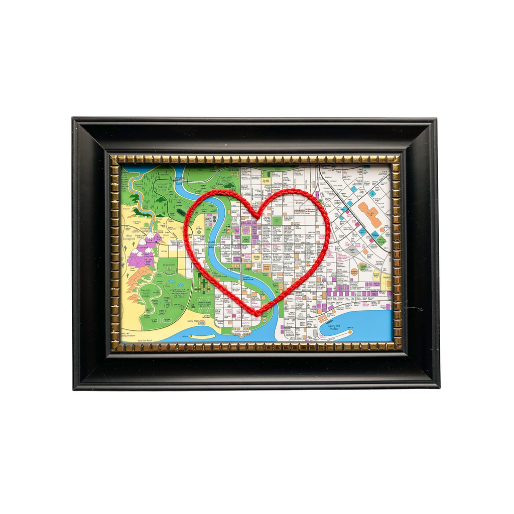 Springfield (The Simpsons) Heart Map - 4x6
