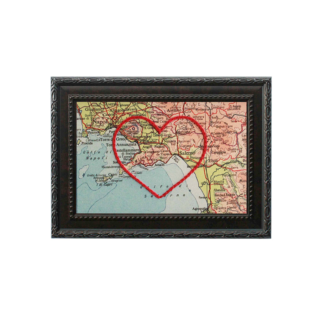 Amalfi Coast Heart Map