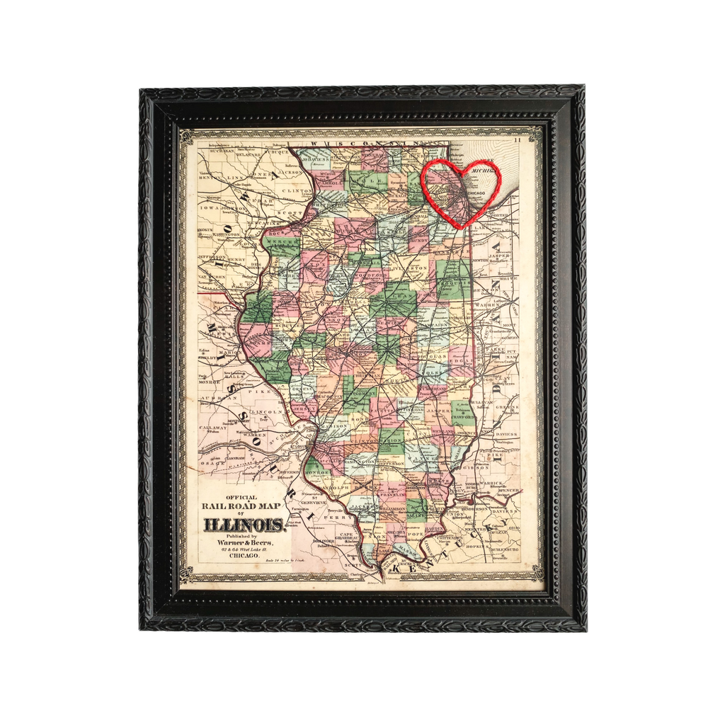 Chicago Mini Heart Map - 8x10