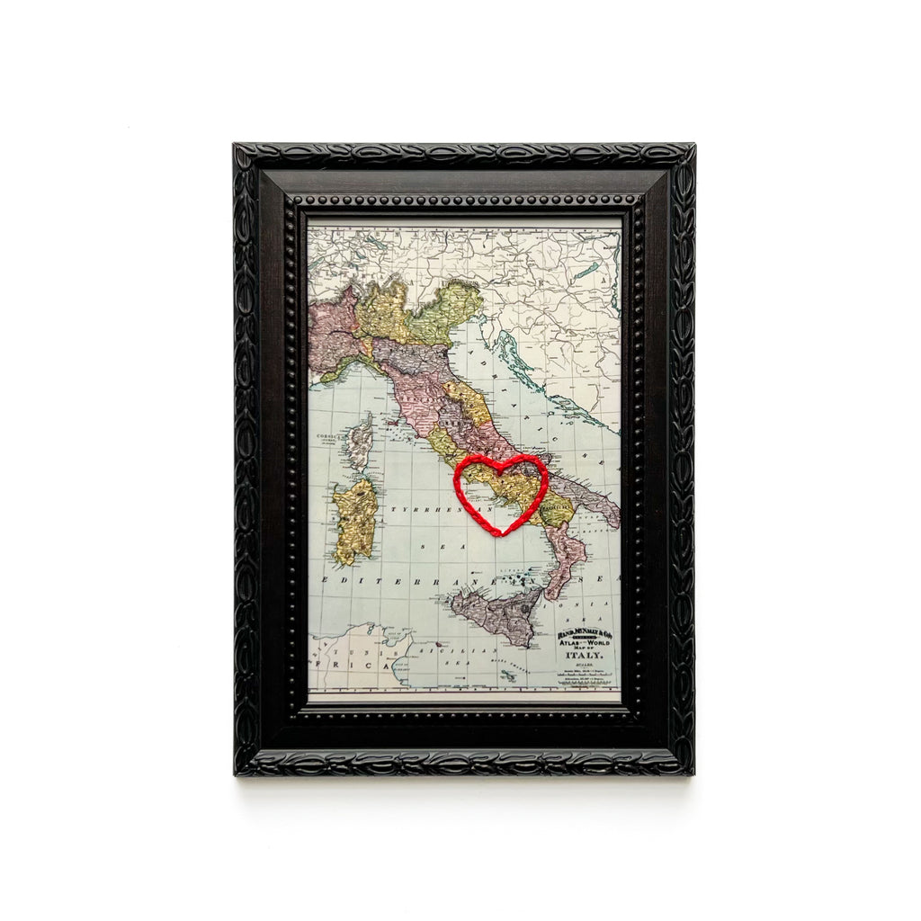 Naples, Italy Heart Map