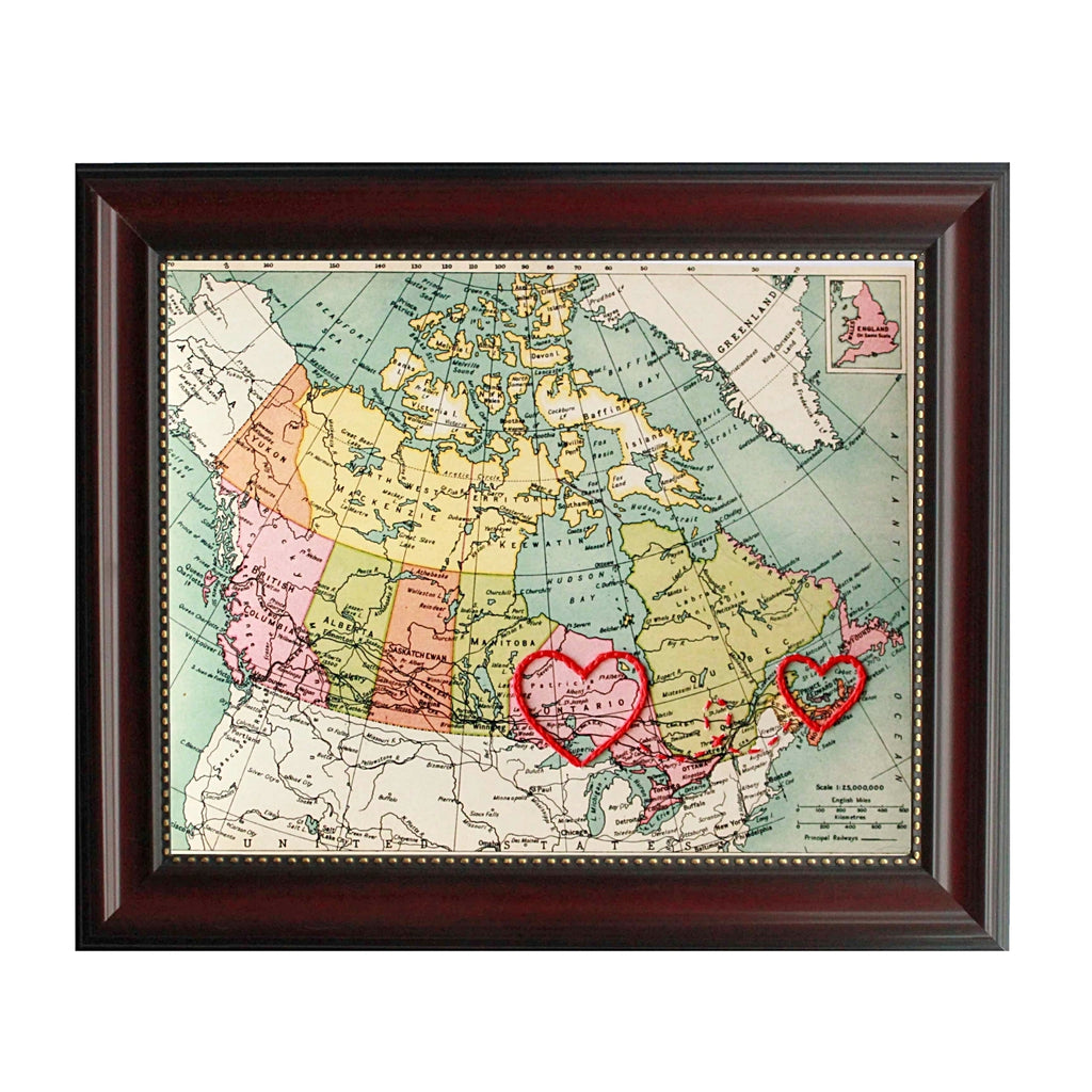PEI to Ontario Connecting Hearts Map