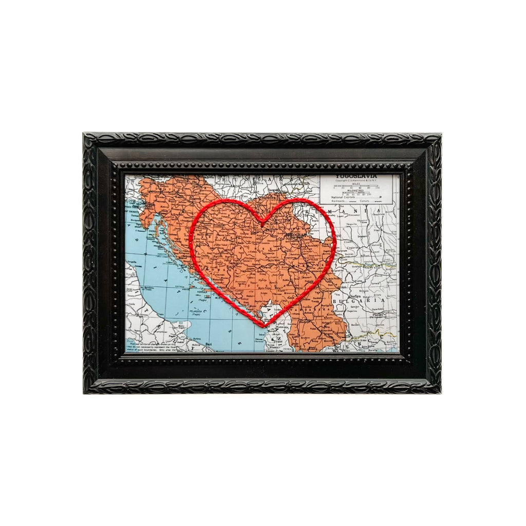 Yugoslavia Heart Map